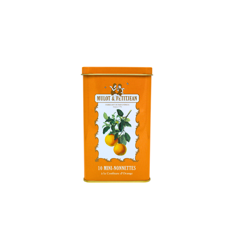 Boîte en fer mini nonnettes à l'orange