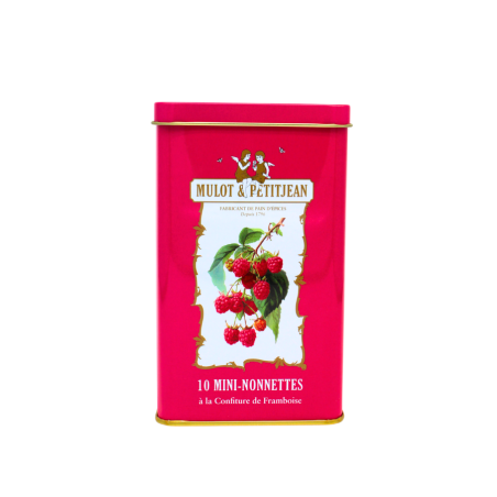 Boîte fer 10 mini nonnette framboise
