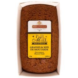 Pure honey gingerbread with seeds and mustard bran