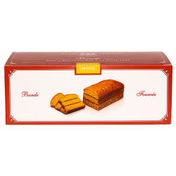 Gingerbread strip with orange filling