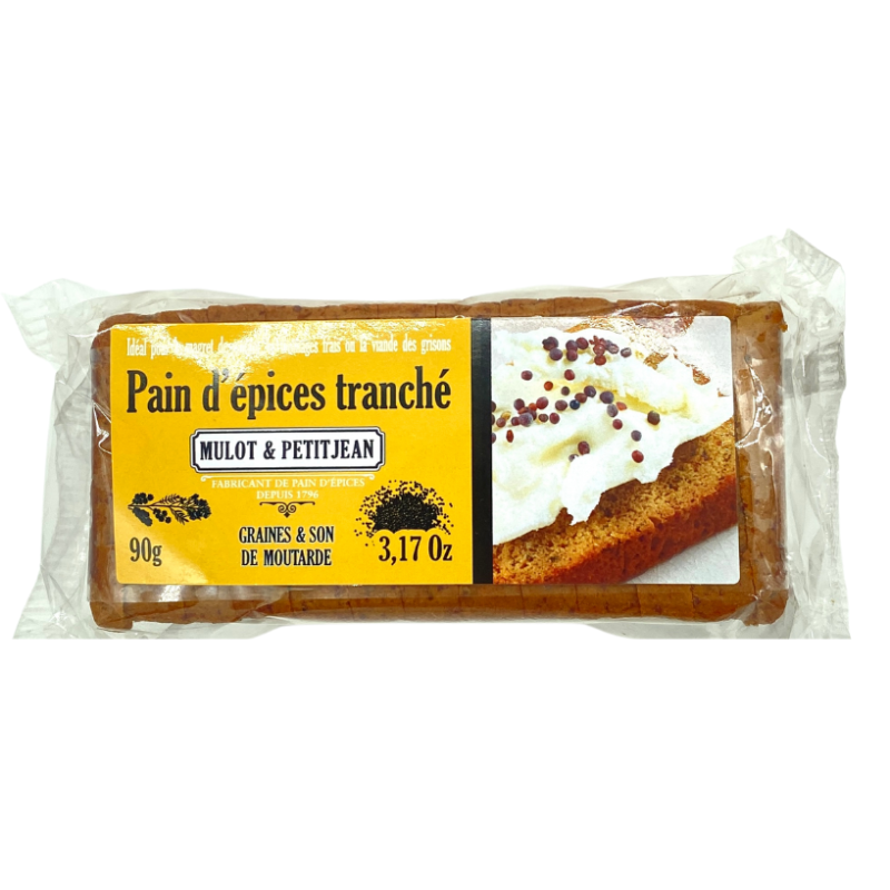 Pain d'épices spécial toast aux graines et son de moutarde