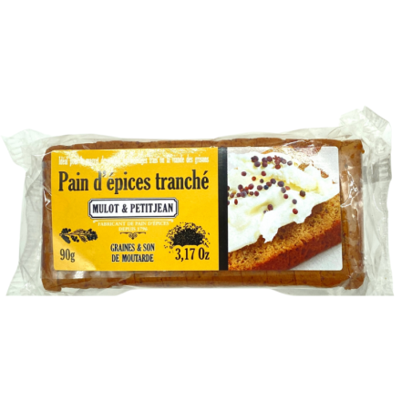 Pain d'épices spécial toast aux graines et son de moutarde