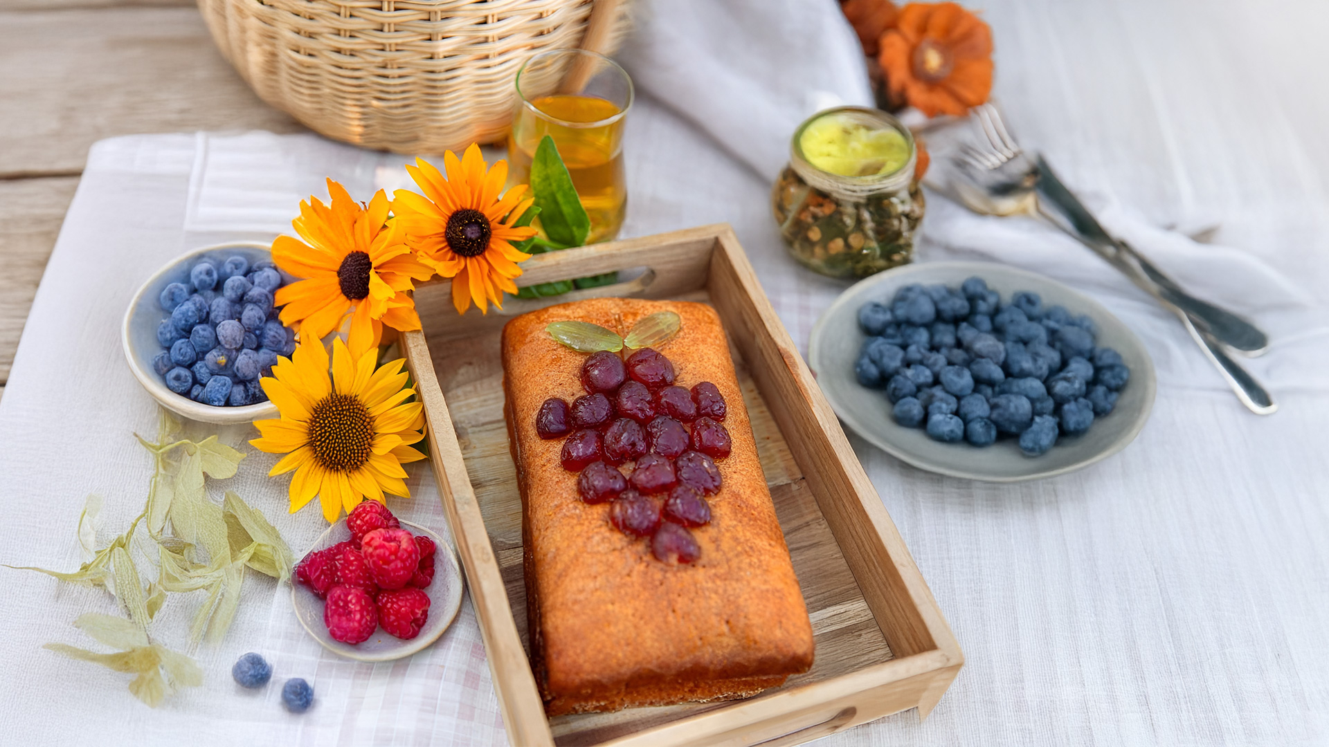 Pavé de pain d'épices fourré à la confiture d'orange