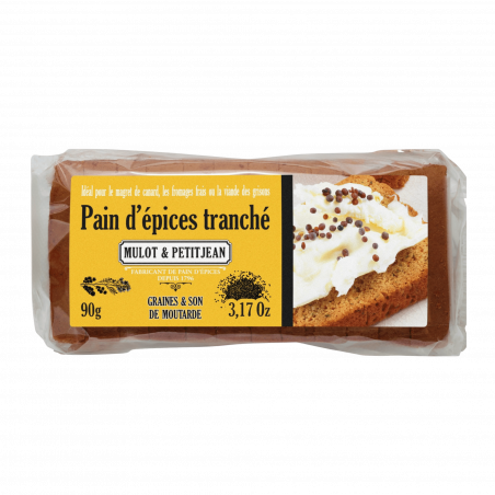 Pain d'épices spécial toast aux graines et son de moutarde