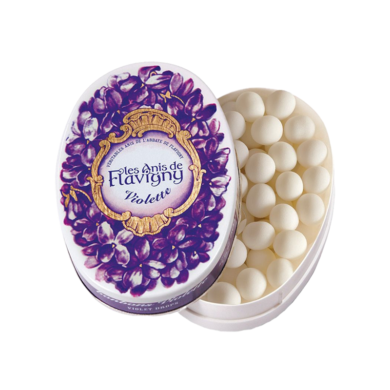 Boîte ovale – Les Anis de Flavigny -Bonbons Violette