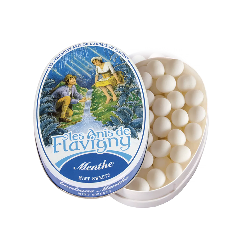 Boîte ovale – Les Anis de Flavigny -Bonbons Menthe