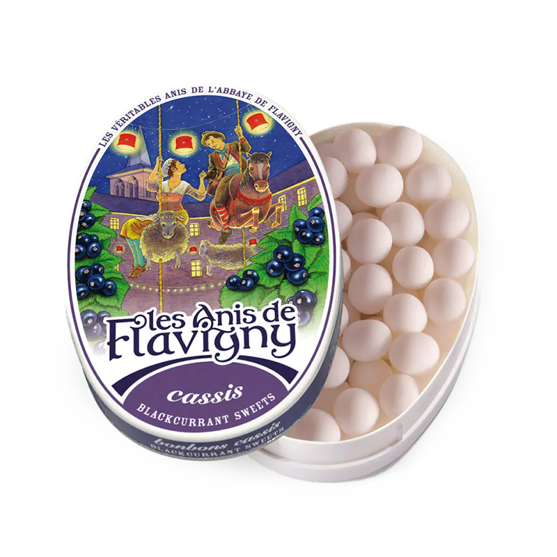 Boîte ovale – Les Anis de Flavigny -Bonbons  Cassis