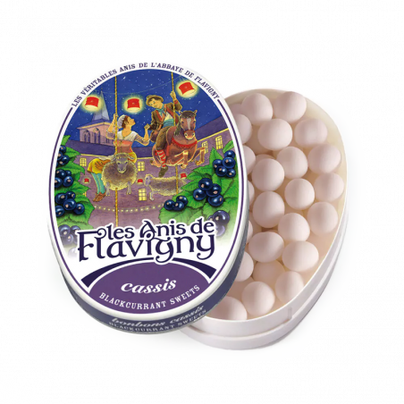 Boîte ovale – Les Anis de Flavigny -Bonbons  Cassis